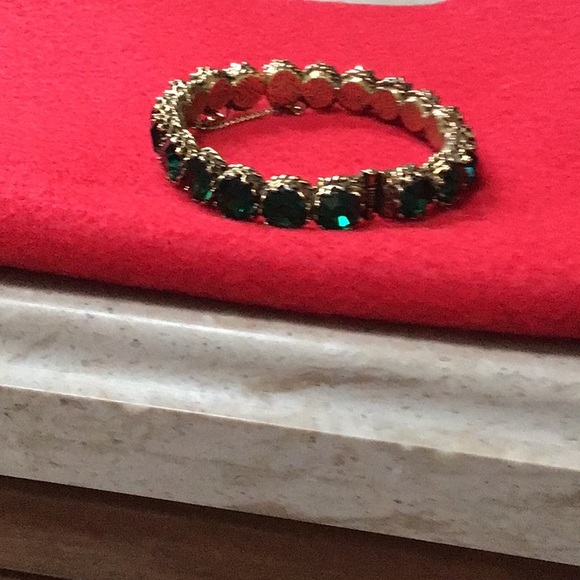 Beautiful vintage bracelet green stones bought at the end of the 80s - Picture 1 of 5